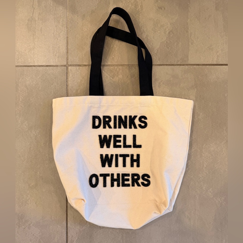 Drinks Well With Others Bead Tote from Fallon and Royce (Never Been Used)